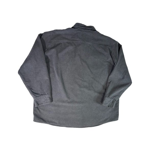 EDDIE BAUER Denim Shacket w Plaid Flannel Interior Lining Mens Size 2XL - Picture 7 of 9